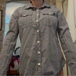 J. Crew Gray Button Down Shirt xs
